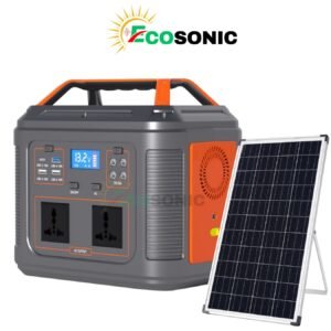 Ecosonic AP-500 500W / 512Wh Portable Pure Sine Wave Solar IPS | 120W Mono Solar Panel
