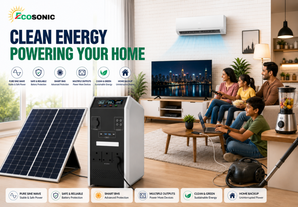 Ecosonic AP-1500 1500W Portable Solar Energy Storage System