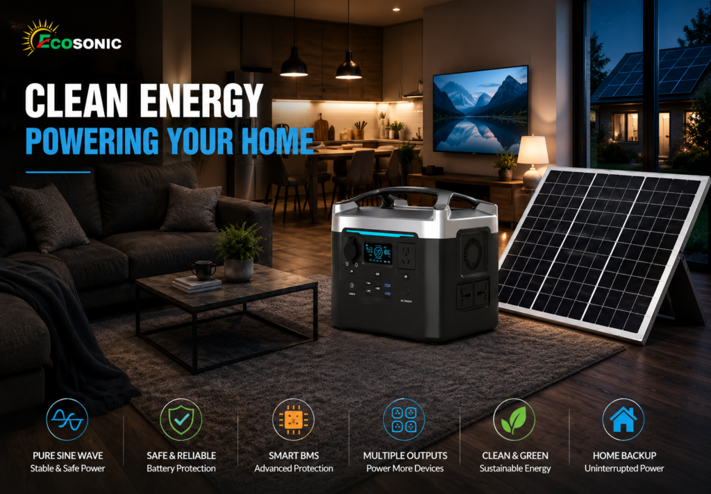 Ecosonic SL63-L2 800W Portable Solar Energy Storage System