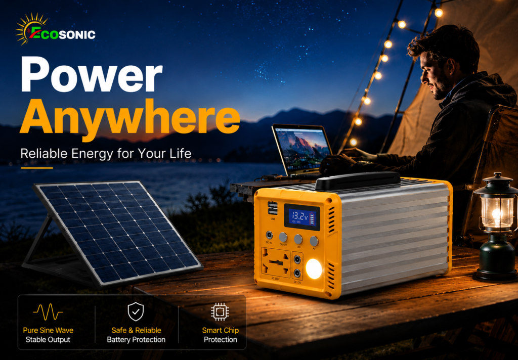 Ecosonic SL82 L2 300W Portable Solar Energy Storage System