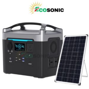 Ecosonic SL63-L2 800W / 768Wh Pure Sine Wave Solar IPS System | 100W Mono Solar Panel